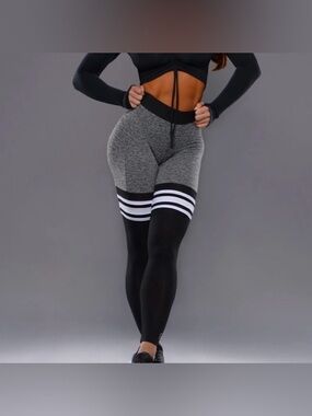 Bombshell Sportswear Thigh-High Sock Leggings - Size XS - 27” inseam - Like New!